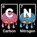 Carbon Nitrogen Chemistry Donut Science Pun Design Funny Nerd STEM Chemistry Teacher Gift Royalty Free Stock Photo