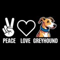 Peace Love Greyhound Dog Lover Minimal Retro Animal Appreciation Design Royalty Free Stock Photo