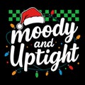 Moody and Uptight Funny Christmas Lights Holiday Sarcasm Design Festive Humor Winter Season Gift Royalty Free Stock Photo