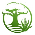 Agroforestry logo design Royalty Free Stock Photo