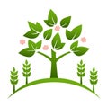 Agroforestry logo design Royalty Free Stock Photo