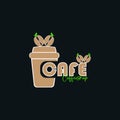 Warm Latte Coffee Cup Logo Vector Illustration For Cozy Cafe Branding Royalty Free Stock Photo