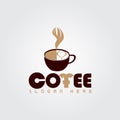 Creative Steaming Coffee Cup Logo Design Vector For Modern Cafe Branding Royalty Free Stock Photo