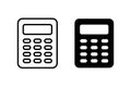 Calculator icon vector. Accounting calculator icon. Accounting calculator sign and symbol. Royalty Free Stock Photo