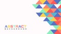Minimal white background with colorful geometric triangle pattern Royalty Free Stock Photo