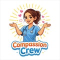 Compassion Crew â Caring Nurse Healthcare Vector Illustration Royalty Free Stock Photo