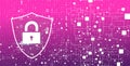 Cyber Security Shield 0, 1 Digital Data Network Protection Royalty Free Stock Photo