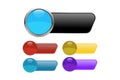 Glossy Web Buttons and Labels Colorful UI Elements Royalty Free Stock Photo
