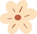 Minimal Summer Flower Vector Element Royalty Free Stock Photo