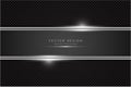 Abstract background.Metallic of gray with carbon fiber.Dark space modern design. Royalty Free Stock Photo