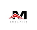 Abstract M Letter Logo, Perfect for Real Estate