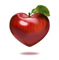 Print apple heart Royalty Free Stock Photo