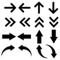 Arrows set collection for web design. Navigation pointer Royalty Free Stock Photo