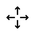 Arrow simple vector icon. Navigation pointer.
