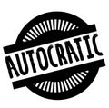 Print autocratic stamp on white Royalty Free Stock Photo