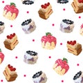 Print, background with different cakes and cakes