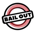 Print bail out stamp on white