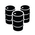 Oil barrels icon, linear