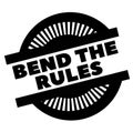 Print bend the rules stamp on white