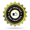 Best practice golden stamp or seal Royalty Free Stock Photo