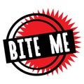 Print bite me stamp on white Royalty Free Stock Photo