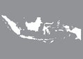 Blank map Indonesia. High quality map of Indonesia on gray background for your web site design, logo, app, UI.