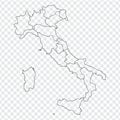 Blank map Italy. High quality map Italy with provinces on transparent background for your web site design, logo, app, UI.