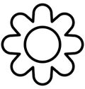 Print Blossom Vector Icon which can easily modified or edit