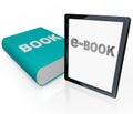 Print Book and e-Book - Old vs New Media Royalty Free Stock Photo