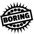 Print boring stamp on white Royalty Free Stock Photo