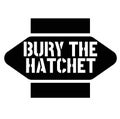 Print bury the hatchet stamp on white