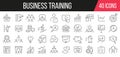 Business training line icons collection. Set of simple icons. Vector illustration Royalty Free Stock Photo