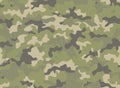 Print Camouflage seamless pattern. Trendy style camo, repeat print. Vector illustration. Khaki texture, military army green huntin Royalty Free Stock Photo