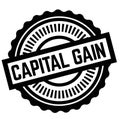 Print capital gain stamp on white