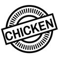 Print chicken stamp on white