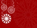 Christmas background with white snowflakes Royalty Free Stock Photo