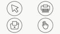 Print and Click Icons, User Interface Elements, Action Feedback, vector design Generative AI Royalty Free Stock Photo