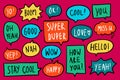 Collection of colorful speech bubbles vector