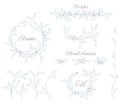 Floral frames, borders, monograms. Floral vector graphic