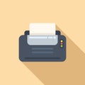 Print color icon flat vector. Digital printer