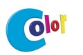 Print color letters illustration with process colors CMYK and RGB Royalty Free Stock Photo