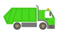 A color vector image of an isolated garbage truck