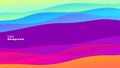 Colorful abstract curve banner. Trend gradient. Fluid shapes composition.