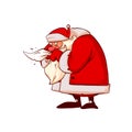 illustration of a sick Santa Claus