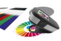 Print control, spectrophotometer check color patches quality