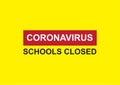 Coronavirus: schools closed vector illustration