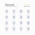 Create new file app icon set interface part 2 vector graphic design illustration for interface mobile web presentation Royalty Free Stock Photo
