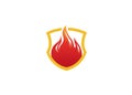 Creative Shield Fire Logo