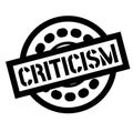 Print criticism stamp on white Royalty Free Stock Photo