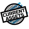 Print current assets stamp on white